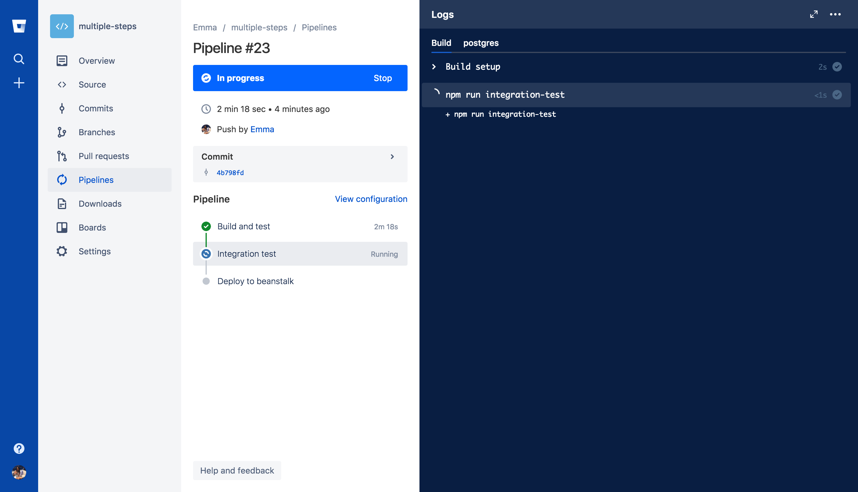 Bitbucket screenshot